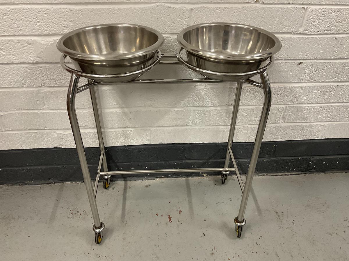 Used AC Daniels Double Bowl Stand