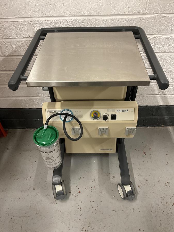 Used Eschmann 4 bottle suction trolley  ST80