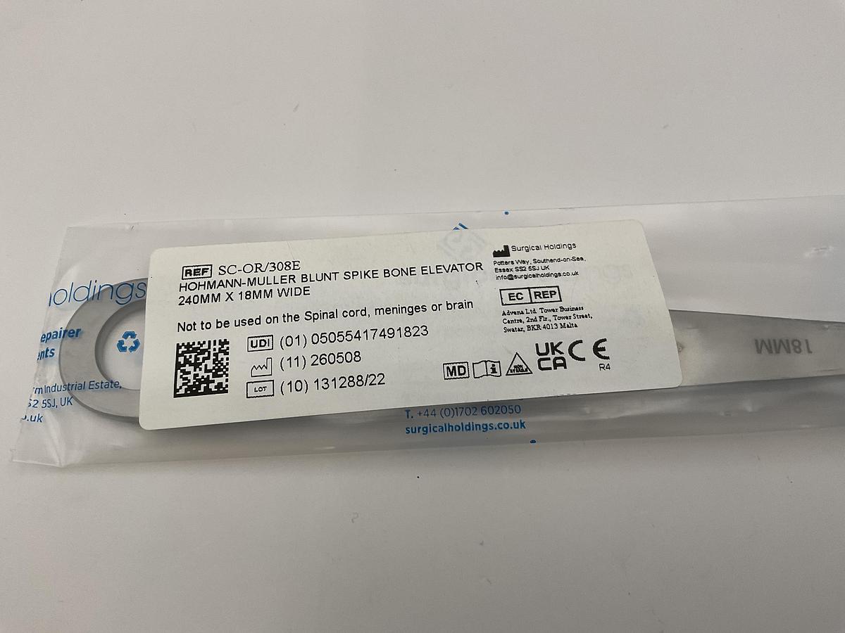 Surgical holdings Hohmann-Muller 18mm blade tip