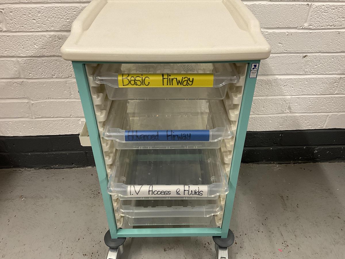 Used Bristol Maid Gratnells trolley 4 drawer