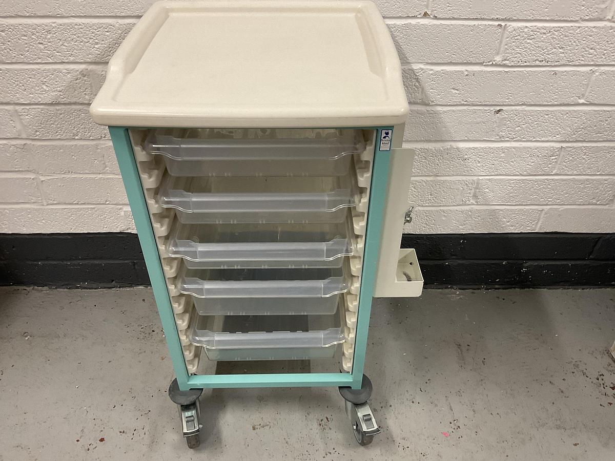 Used Bristol Maid Gratnells trolley 5 drawer
