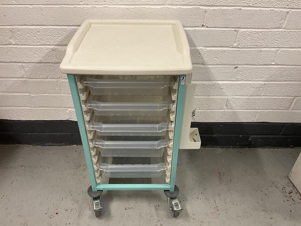 Used Bristol Maid Gratnells trolley 5 drawer
