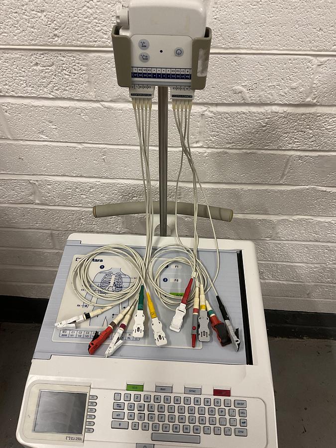 Used Burdick ELI250c ECG on trolley