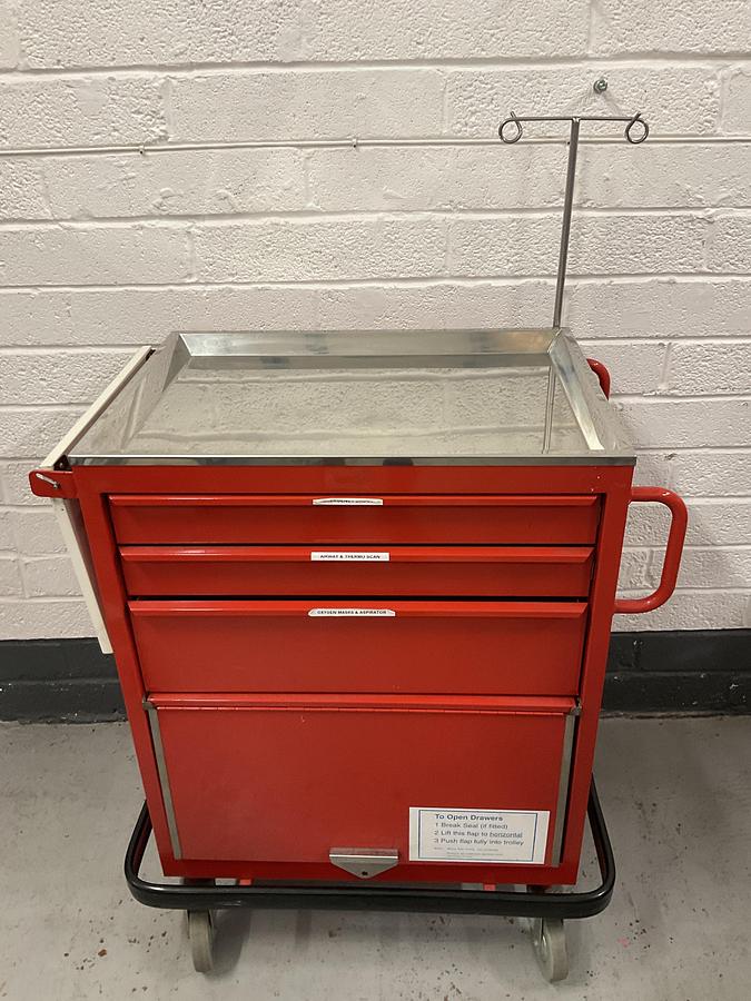 Used Bristol Maid Resus trolley