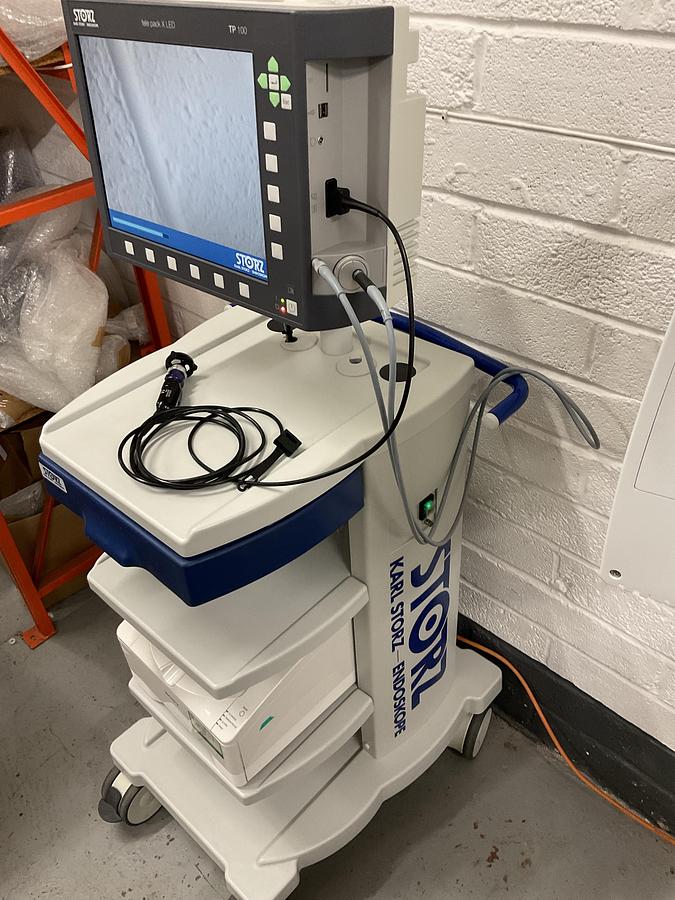 Used Karl Storz Telepack TP100 LED Camera System on trolley