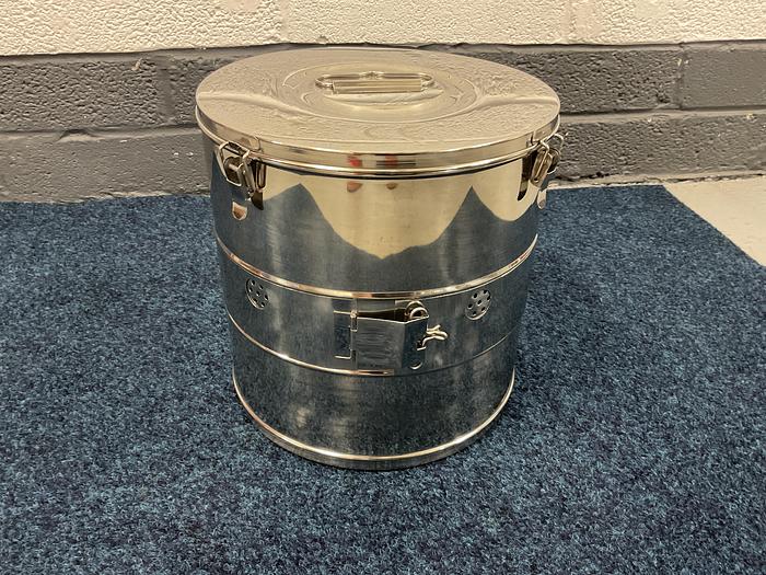 Stainless Steel Sterilisation Drum 300 x 300mm