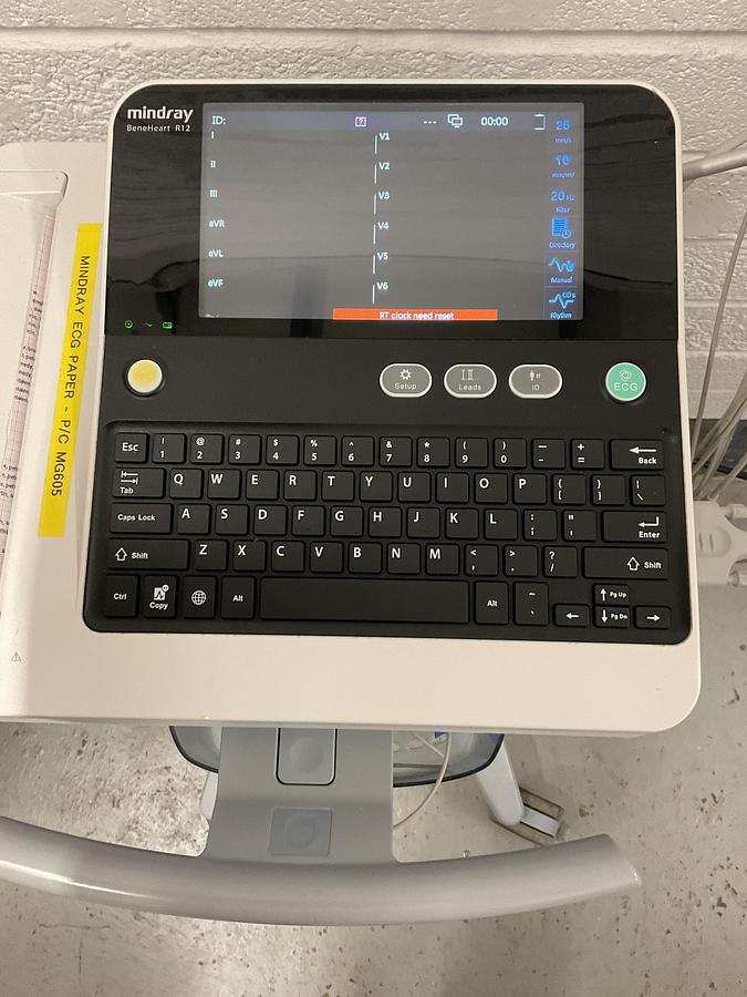 Used Mindray Beneheart R12 on trolley