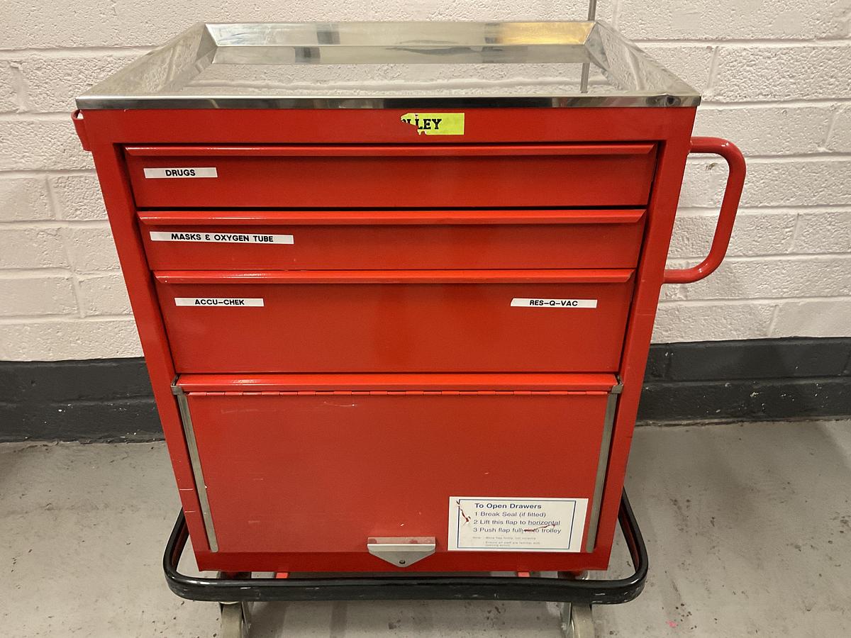 Used Bristol Maid Resus trolley