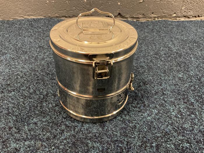 Stainless Steel Sterilisation Drum 150 x 150mm