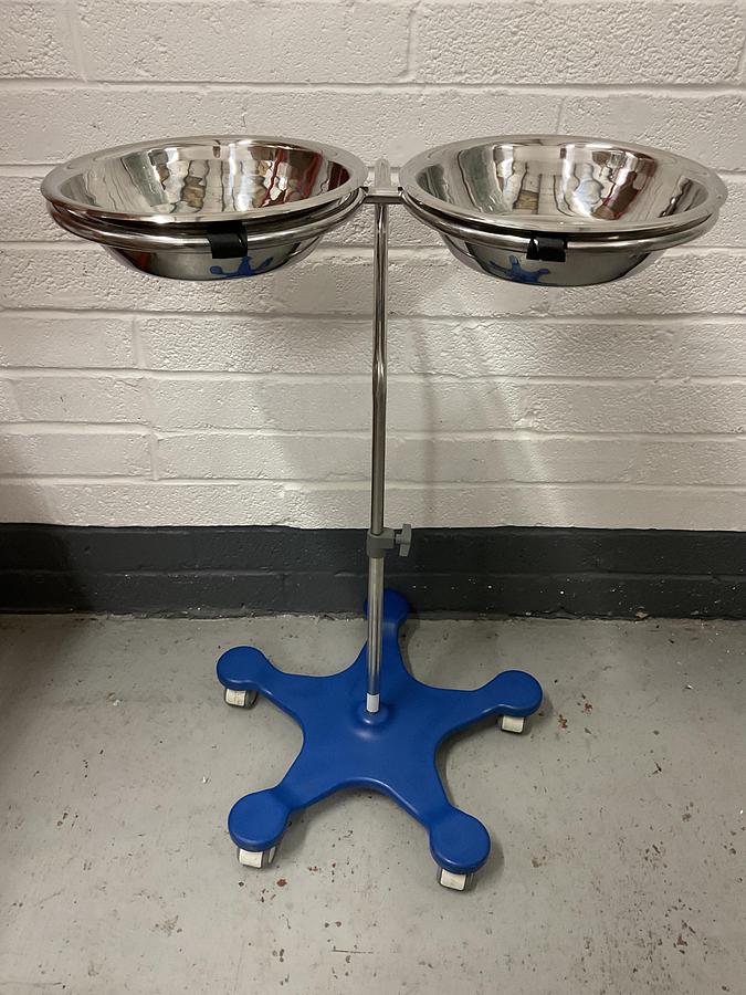 Used Bristol Maid Easy Clean Stainless Steel Double Bowl Stand