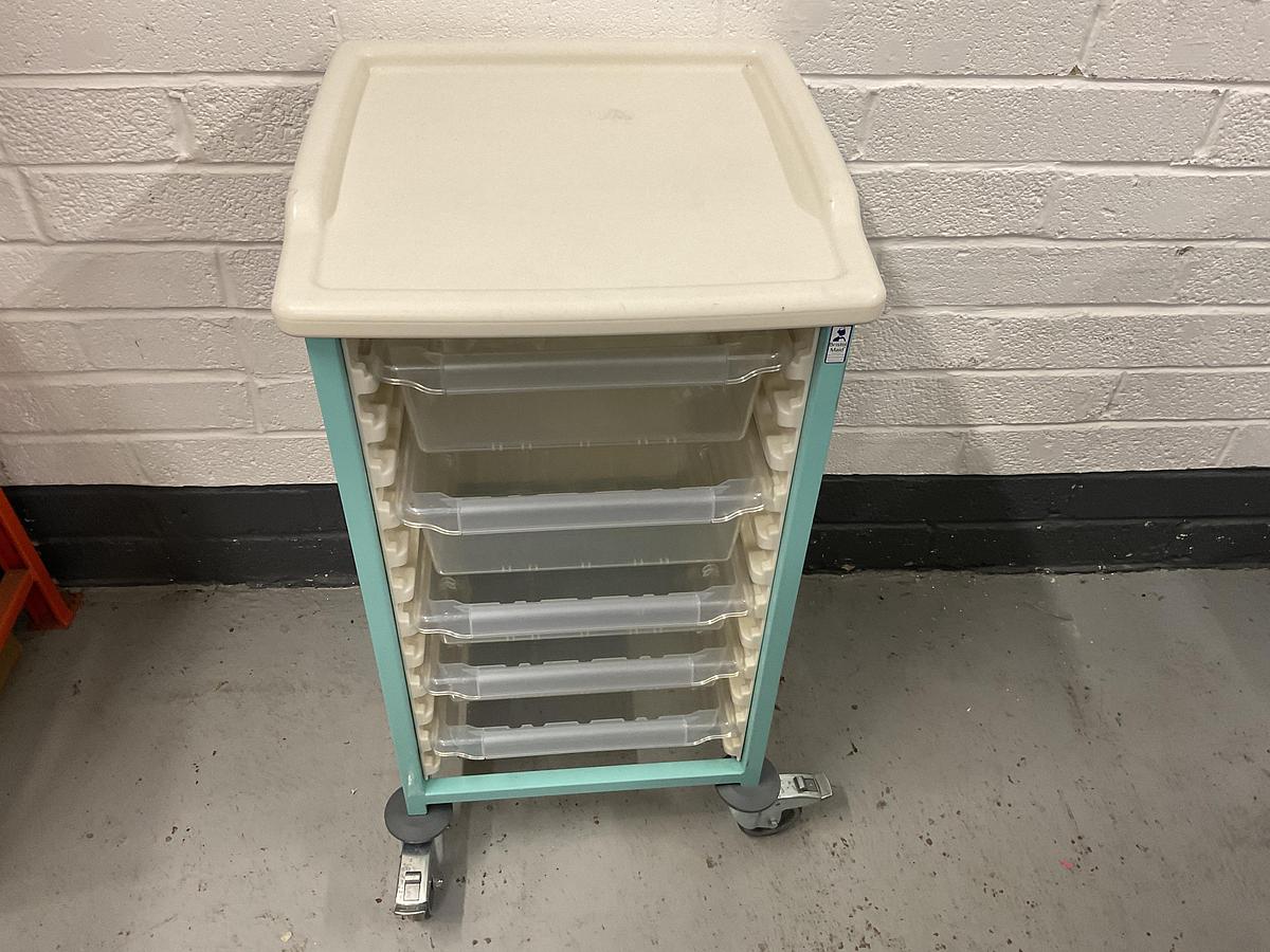 Used Bristol Maid Gratnells trolley 5 drawer