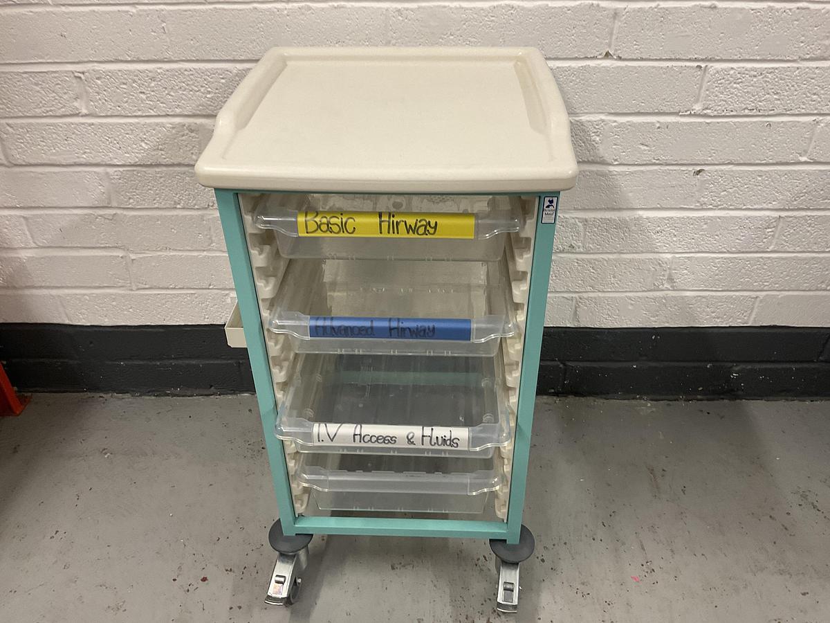 Used Bristol Maid Gratnells trolley 4 drawer