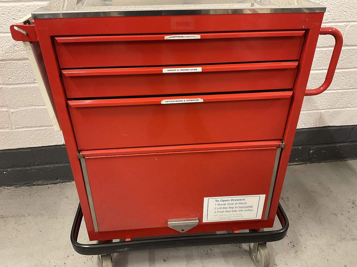 Used Bristol Maid Resus trolley