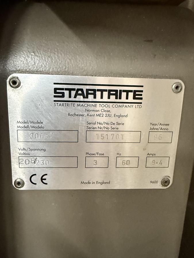 Used Clausing Startrite Mdl 30R WF Vertical Band Saw w/ Blade Welder