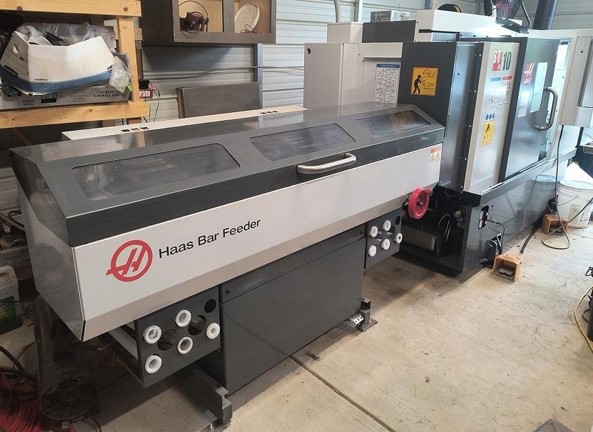 Used 2024 Haas ST-10 CNC Lathe and Haas Bar feeder