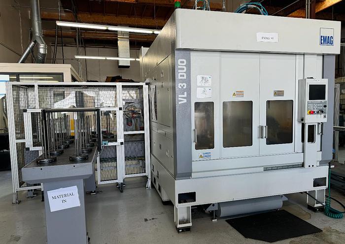 Used 2018 EMAG Mdl. VL3 DUO CNC Twin Spindle Vertical Turret Lathes