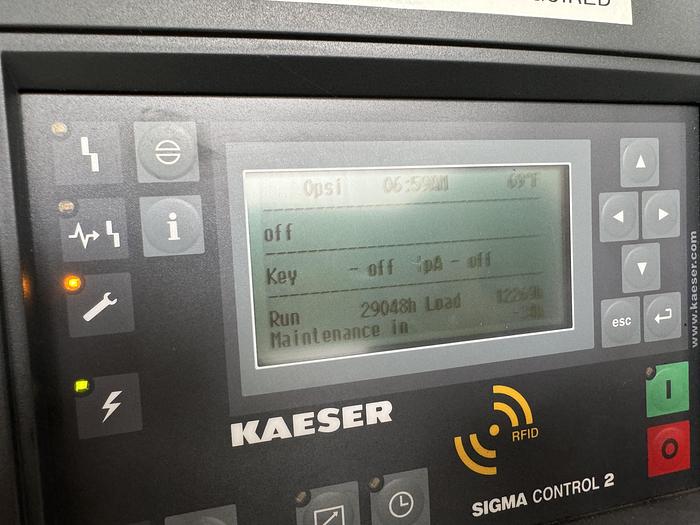 Used 2017 KAESER MDL AIRCENTER SK15 ROTARY SCREW AIR COMPRESSOR W/ INTEGRATED AIR DRYER AND TANK! HOURS 19,000  PRICE $14,500 LOCATION LODI CA