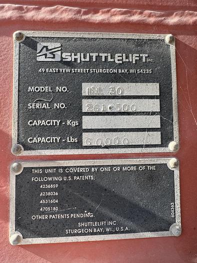 Used ShuttleLift Mdl. ISL 30 60,000 Lb Cap. Rubber Tire Mobile Gantry Crane, Tier 4, (5) Available