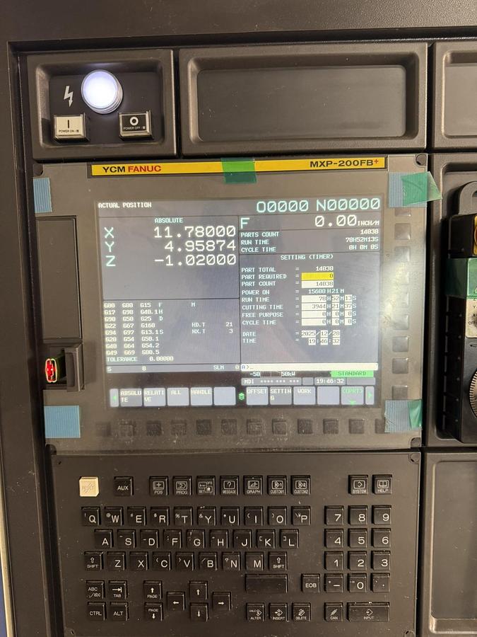 Used 2021 YCM Mdl. NXV600A CNC Vertical Machining Center, Contact For Pricing, Only 3,944 Cutting Hours