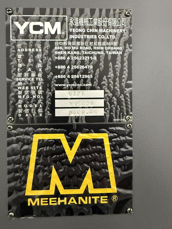 Used 2008 YCM Mdl. XV560A CNC Vertical Machining Center