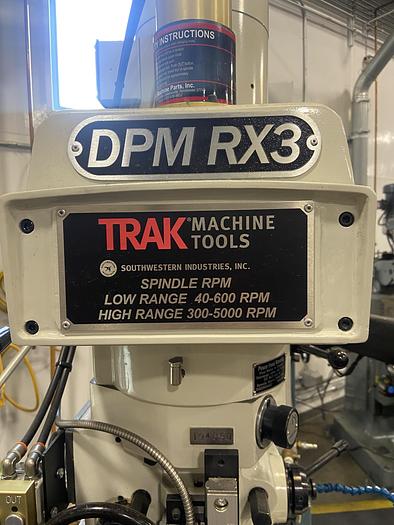 Used 2018 TRAK Mdl DPM RX 3 CNC VERTICAL MILL