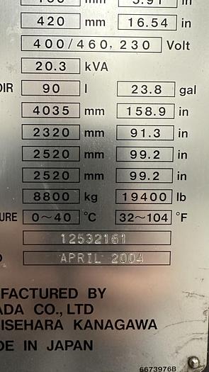 Used 2004 Amada Mdl FBD 1253 NT CNC Press Brake, 125 Ton Cap., 118.1” Table Length