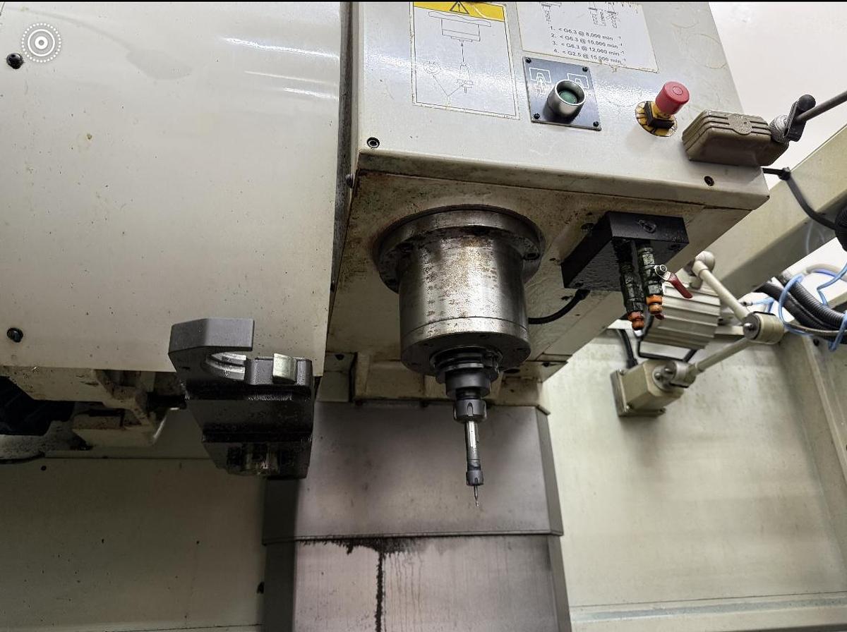 Used 2007 Hurco Mdl. VM1 4TH Axis CNC Vertical Machining Center, s/n H-V12289, MAX CNC Control, ONLY 2,000 CUTTING HOURS, Under Power, Rotary Table Included, Side Mount Tool Changer,