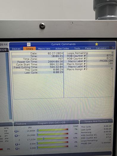 Used 2022 HAAS VF-4 5TH AXIS CNC VMC