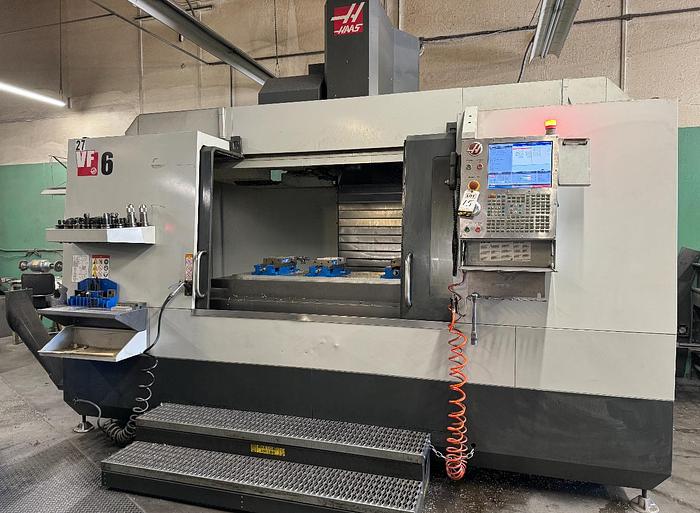 Used 2017 HAAS VF 6 model VF6/40 CNC Vertical CNC Machining Center, HAAS CNC Controls