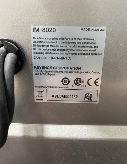 Used 2021 Keyence IM8020 - Instant Measuring Machine