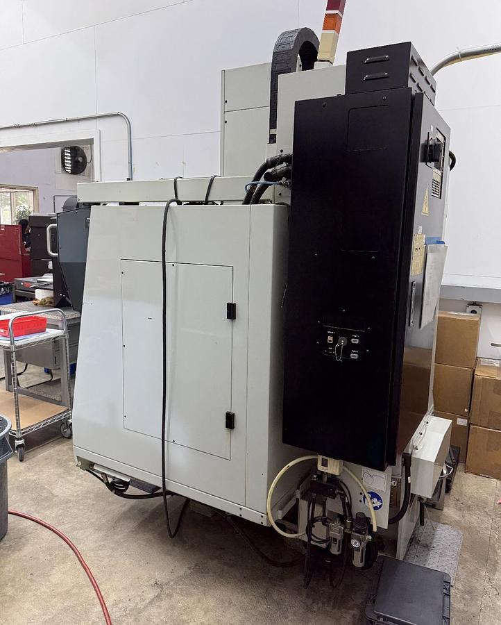 Used 2007 Hurco Mdl. VM1 4TH Axis CNC Vertical Machining Center, s/n H-V12289, MAX CNC Control, ONLY 2,000 CUTTING HOURS, Under Power, Rotary Table Included, Side Mount Tool Changer,