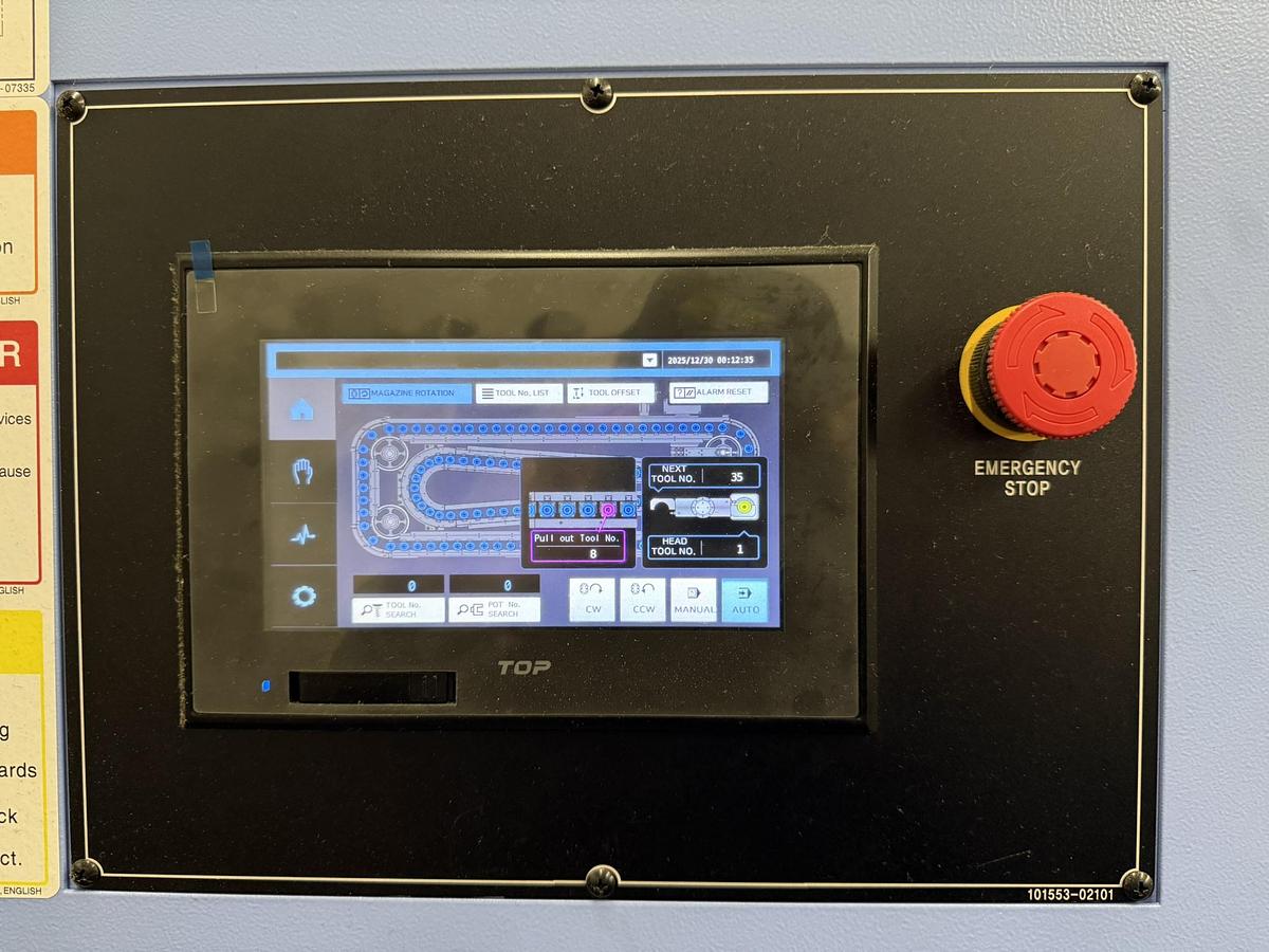 Used 2023 Doosan Mdl DVF-5000 5 Axis CNC Vertical Machining Center w/ 12 Pallet AWC, New Price $500,000