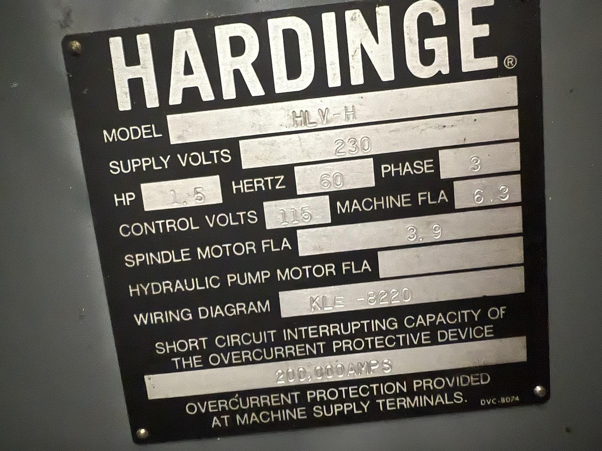 Used Hardinge Mdl HLV-H Super Precision Toolroom Lathe