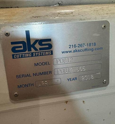 Used 2018 AKS Mdl. P0812 Plasma Table