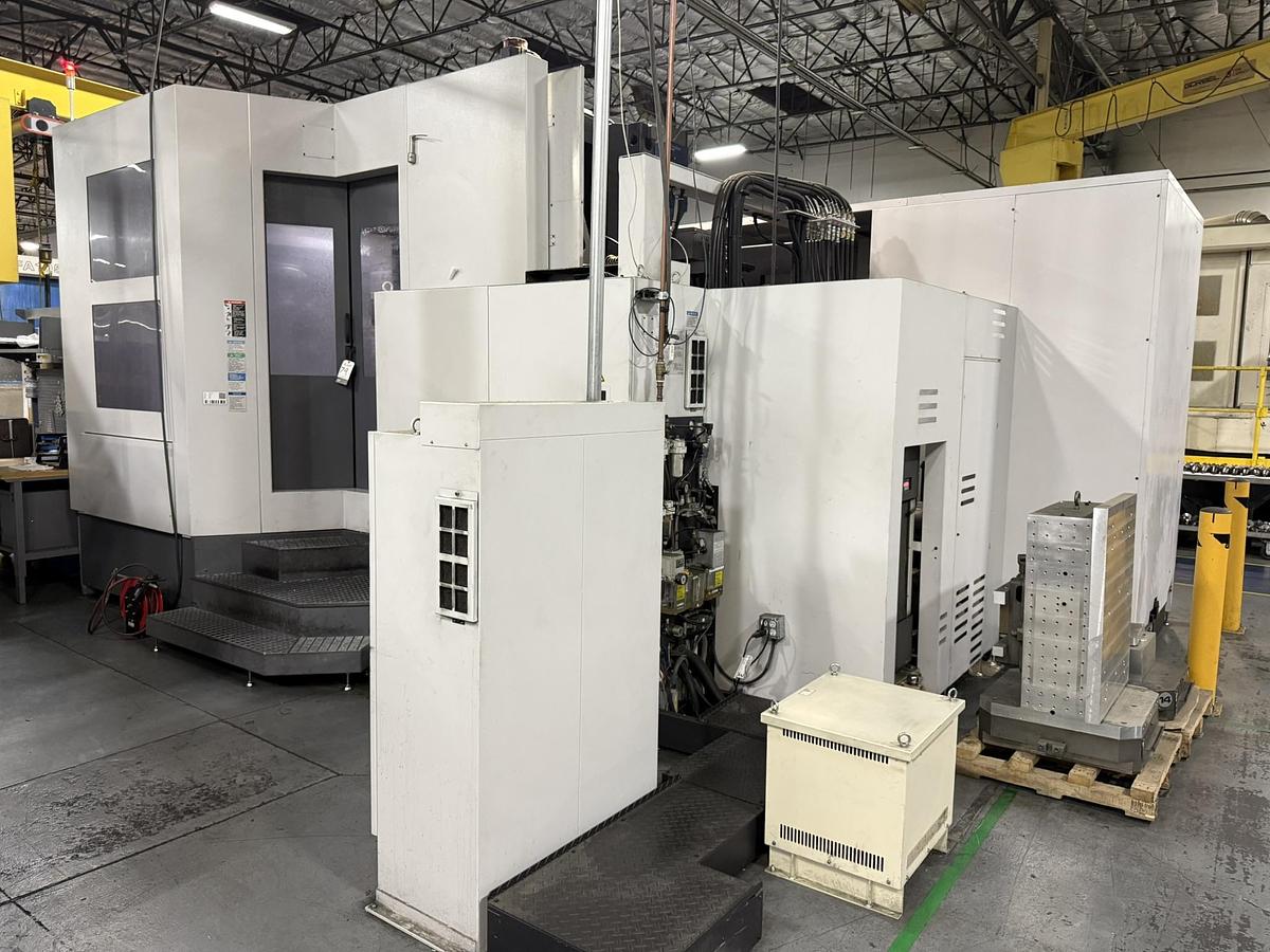 Used 2019 Niigata Mdl. HN-800-S 2-Pallet CNC Horizontal, s/n 46870923, w/ Fanuc Series 30i-Model B CNC Control, 178 ATC, 15K Cat 50 Big Plus Spindle, 4th Axis (360,0000 Position Rotary Table w/ 4 Axes Simultaneous), Coolant Thru Spindle, 215 PSI, Overhead Shower Coolant System, Outside Chip Conveyor, Y Axis Cover, Ballscrew, Counter Balance, 400 V Electrical Cabinet,  X Axis 60.2”, Y axis 48.4”, Z Axis 40.2”, Pallet Size 31.5” sq. 