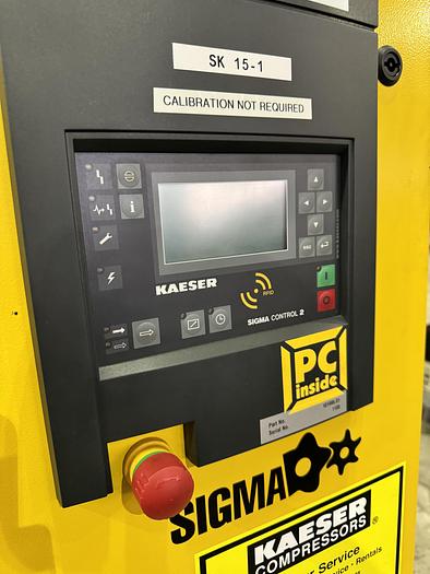 Used 2017 KAESER MDL. AIRCENTER SK15 ROTARY SCREW AIR COMPRESSOR (HOURS 15,000 to 19,000)