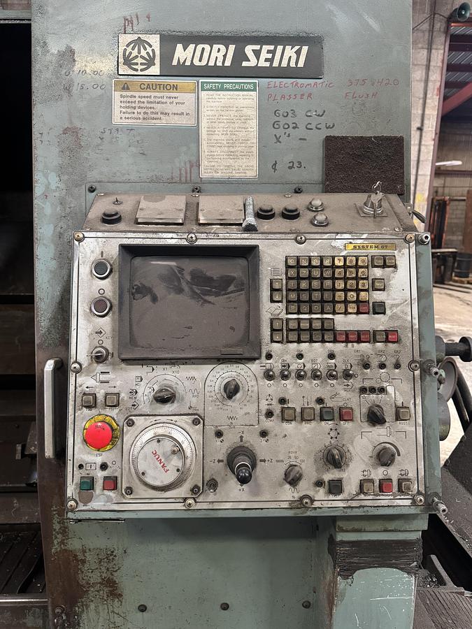 Used MORI SEIKI MDL. SL65B CNC LATHE, DUAL CHUCK,
