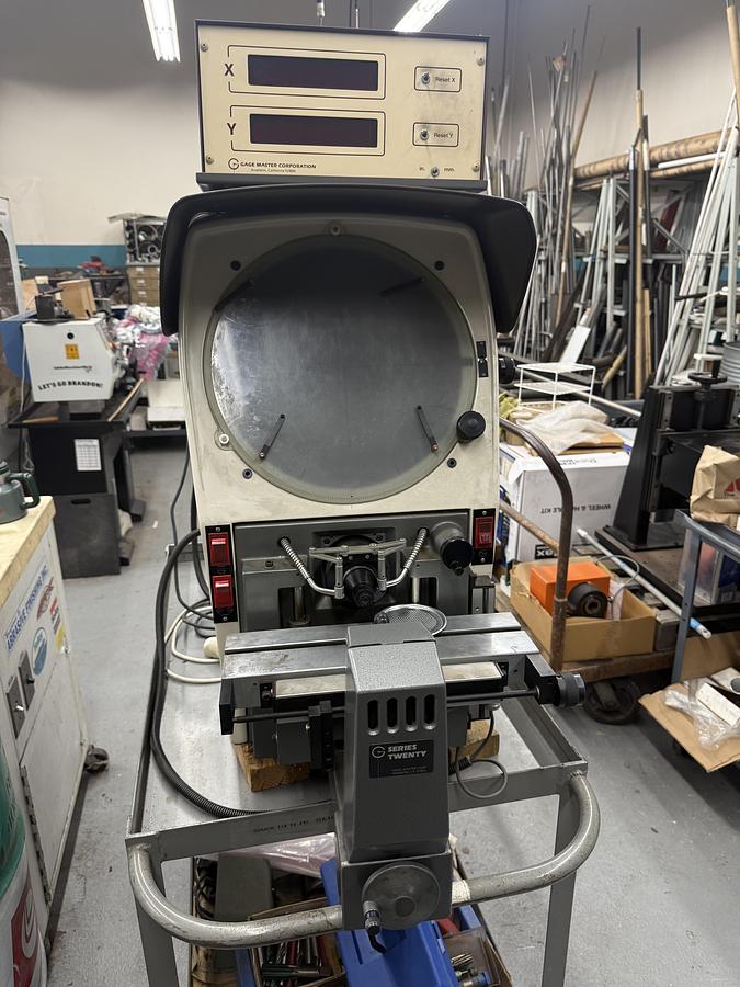 Used Gage Master Mdl 28 Optical Comparator w/ DRO $2,000
