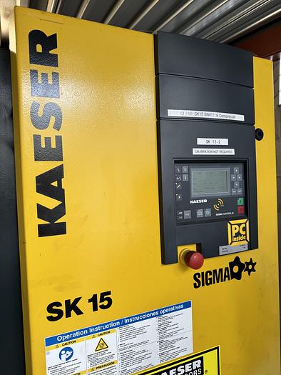 Used 2017 KAESER MDL AIRCENTER SK15 ROTARY SCREW AIR COMPRESSOR W/ INTEGRATED AIR DRYER AND TANK! HOURS 19,000  PRICE $14,500 LOCATION LODI CA