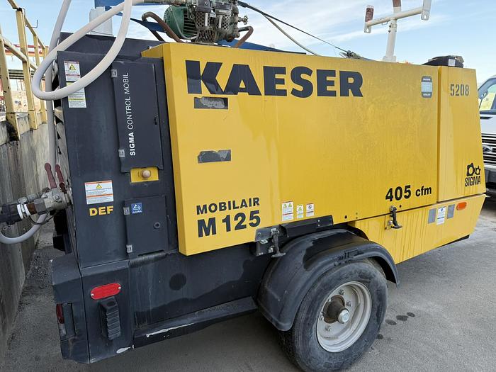 Used 2017 KAESER MDL MOBILAIR M125 TOWABLE AIR COMPRESSOR- ONLY 5,400 HOURS