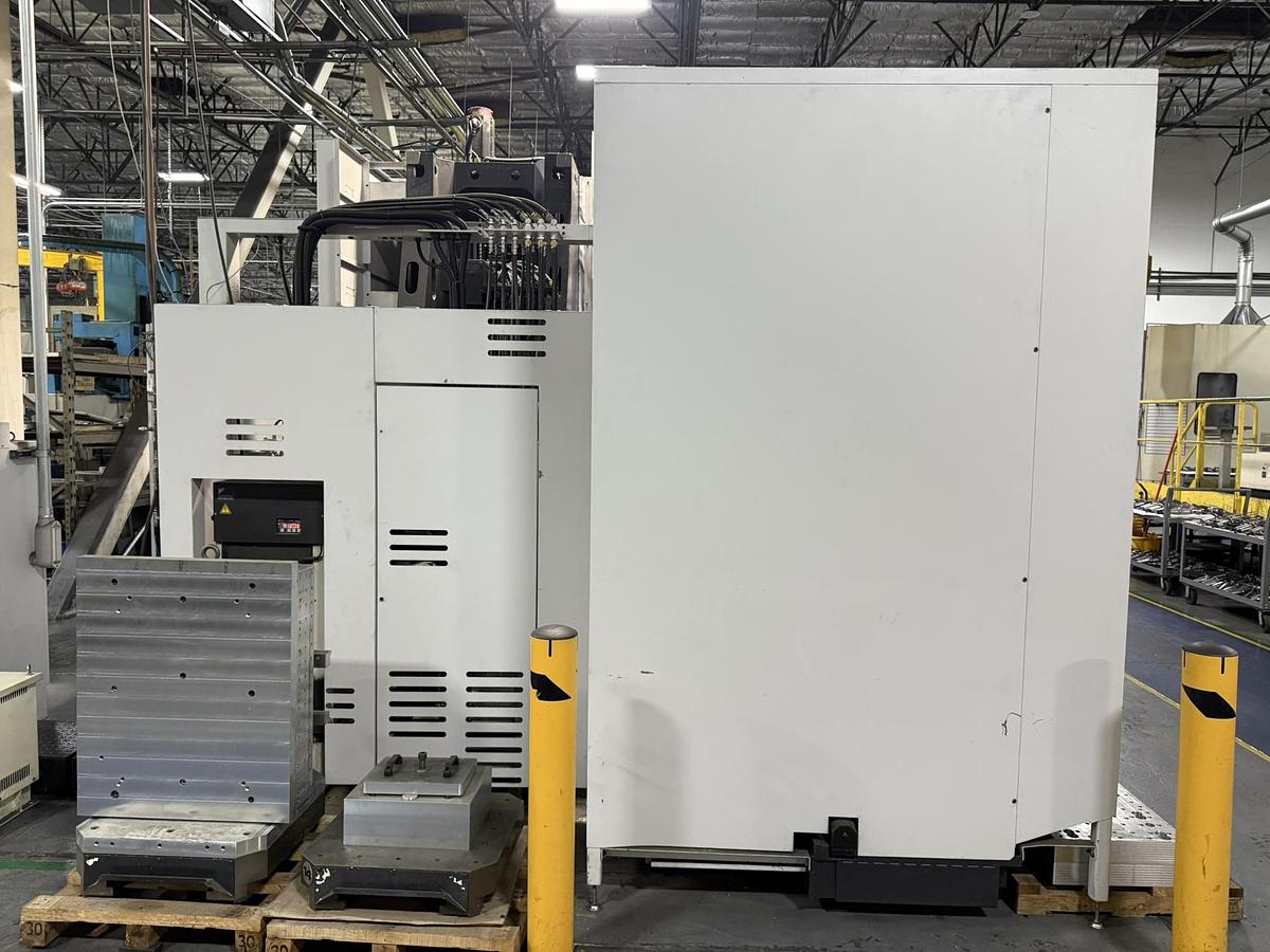 Used 2019 Niigata Mdl. HN-800-S 2-Pallet CNC Horizontal, s/n 46870923, w/ Fanuc Series 30i-Model B CNC Control, 178 ATC, 15K Cat 50 Big Plus Spindle, 4th Axis (360,0000 Position Rotary Table w/ 4 Axes Simultaneous), Coolant Thru Spindle, 215 PSI, Overhead Shower Coolant System, Outside Chip Conveyor, Y Axis Cover, Ballscrew, Counter Balance, 400 V Electrical Cabinet,  X Axis 60.2”, Y axis 48.4”, Z Axis 40.2”, Pallet Size 31.5” sq. 