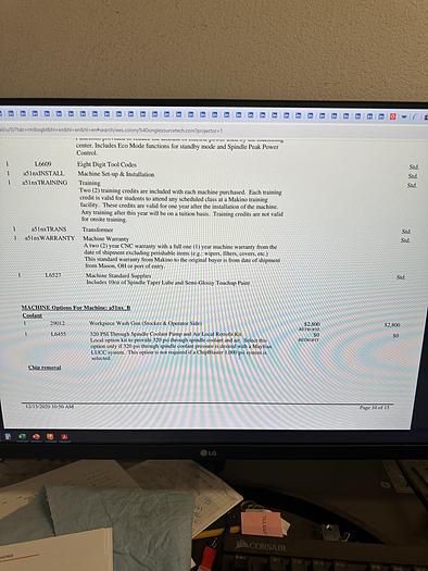 Used 2020 (2021 INSTALL) MAKINO MDL A51 CNC HMC - EVERY OPTION - 3630 RUNNING HOURS