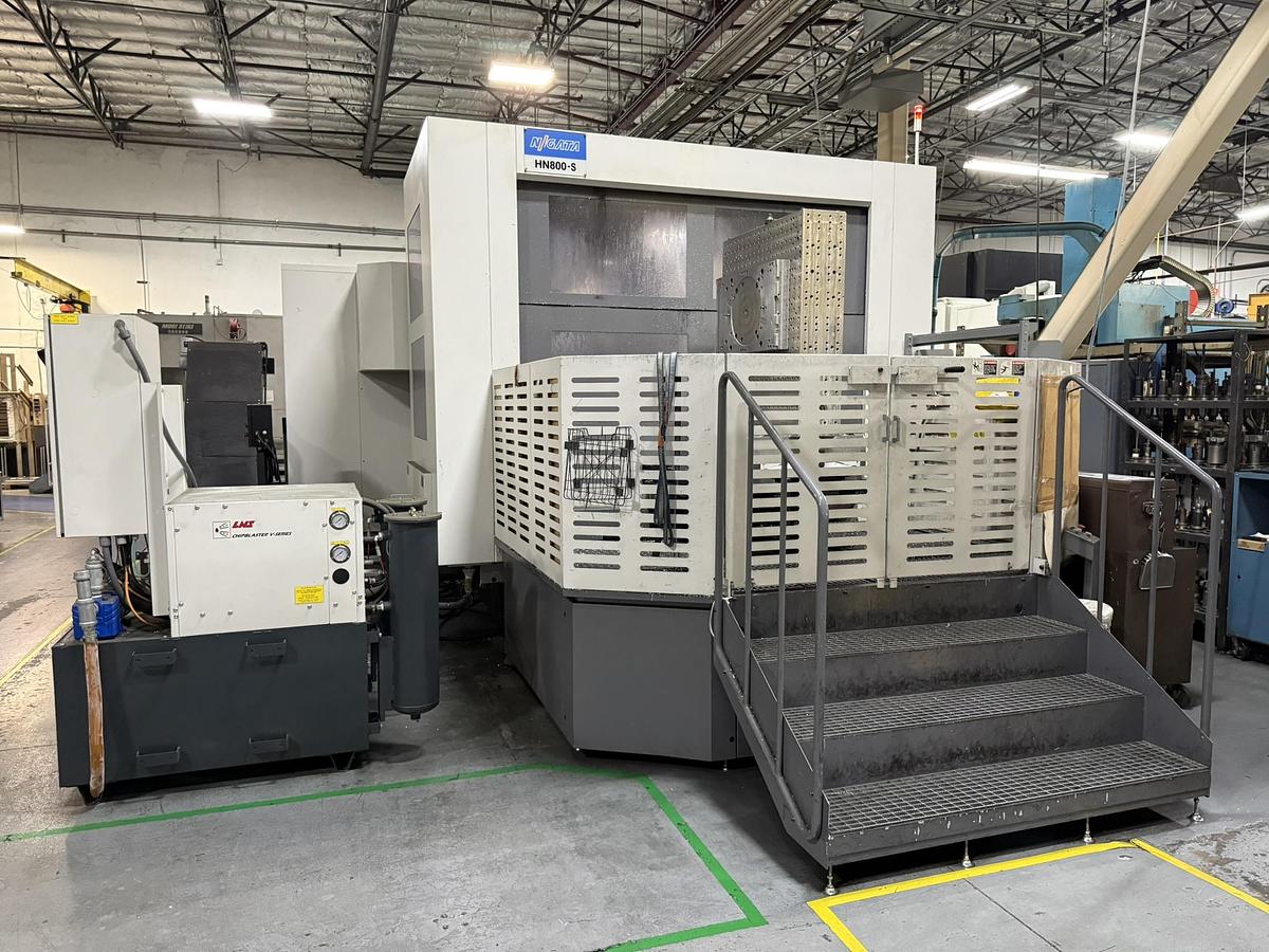 Used 2019 Niigata Mdl. HN-800-S 2-Pallet CNC Horizontal, s/n 46870923, w/ Fanuc Series 30i-Model B CNC Control, 178 ATC, 15K Cat 50 Big Plus Spindle, 4th Axis (360,0000 Position Rotary Table w/ 4 Axes Simultaneous), Coolant Thru Spindle, 215 PSI, Overhead Shower Coolant System, Outside Chip Conveyor, Y Axis Cover, Ballscrew, Counter Balance, 400 V Electrical Cabinet,  X Axis 60.2”, Y axis 48.4”, Z Axis 40.2”, Pallet Size 31.5” sq. 