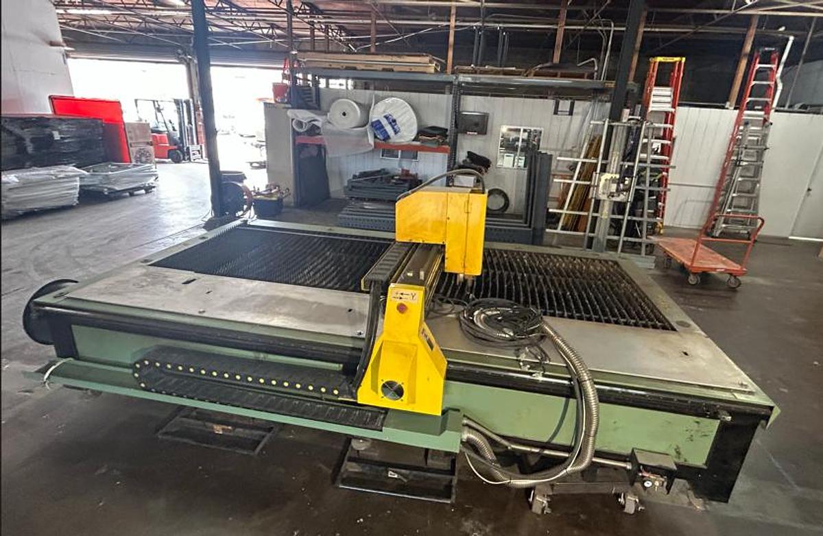 Used Piranha C-Series CNC Plasma Cutting Table. C510 with Poweremax 85 Pipe cutting attachment