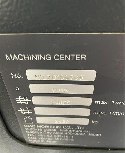 Used 2015 DMG Mori Milltap 700