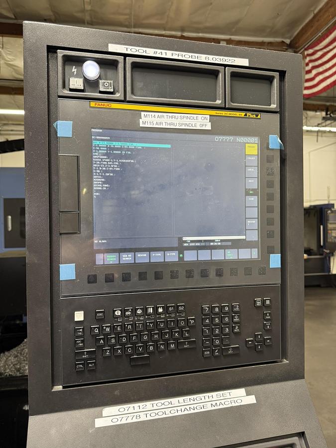 Used 2022 YCM Mdl RX65 5-Axis CNC Vertical Machining Center, Low Hours, $350,000 New Pricing!