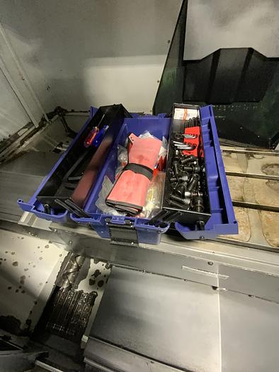 Used 2013 Doosan Mdl. DNM400 CNC Vertical Machining Center, s/n MV0009-001812, w/ Doosan -Fanuc iSeries CNC Control, CAT 12,000 RPM Spindle, Thru Spindle Coolant, 30 Station ATC, LNS Turbo HS Mdl. 5750800 Chip Conveyor, Hand Jogger Contro