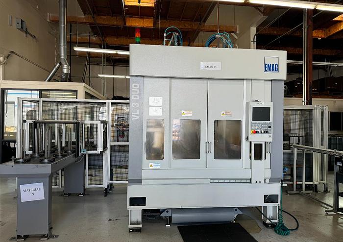 Used 2018 EMAG Mdl. VL3 DUO CNC Twin Spindle Vertical Turret Lathes