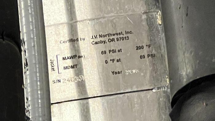 Used Tank, 3,100 Gallon, S/st, Jkt, 100 BBL Fermenting Tank, JVNW #C744694
