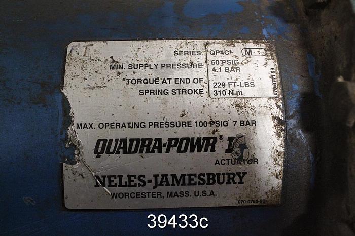 Used Neles Jamesbury 6" Air Operated Butterfly Valve #39433